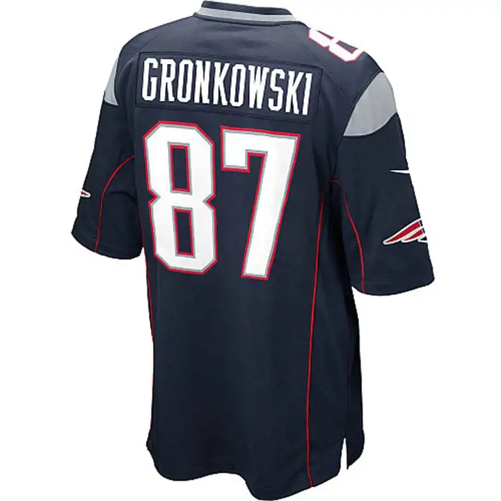 Maillot de match NFL enfant Patriots Gronkowski bleu marine