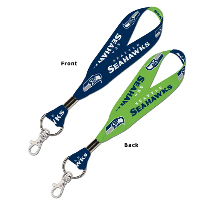 Cordon tour de cou porte-clés SEAHAWKS vert lime/bleu marine