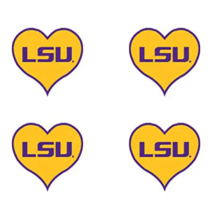 Tatouage de cœur LSU Waterless Game Face
