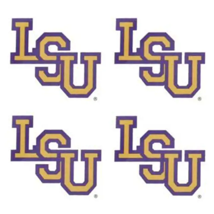 Tatouage éphémère sans eau "LSU" pur/jaune
