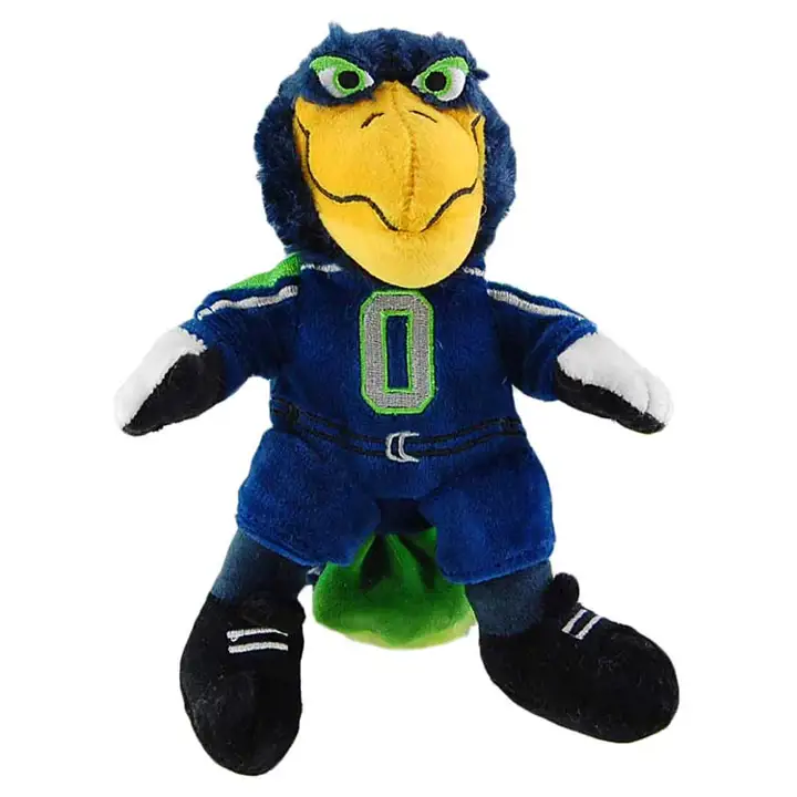 "Peluche mascotte SEAHAWKS - Blitz 8" marine"