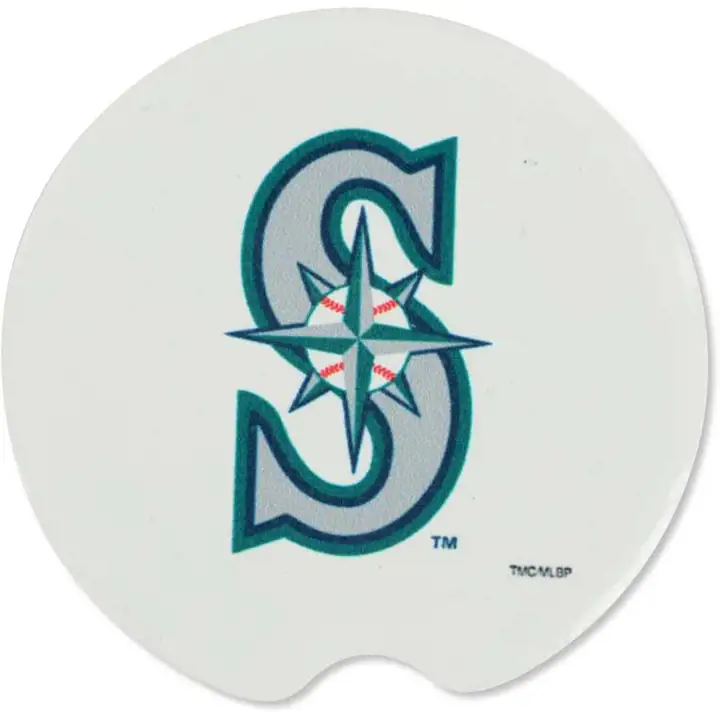 Lot de 2 dessous-de-verre de voiture Seattle Mariners