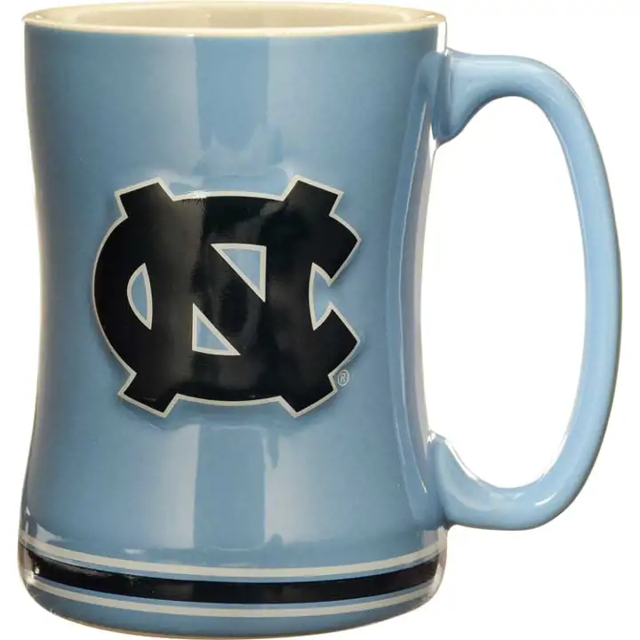 Mug à relief de 14 oz Caroline du Nord, étiquette