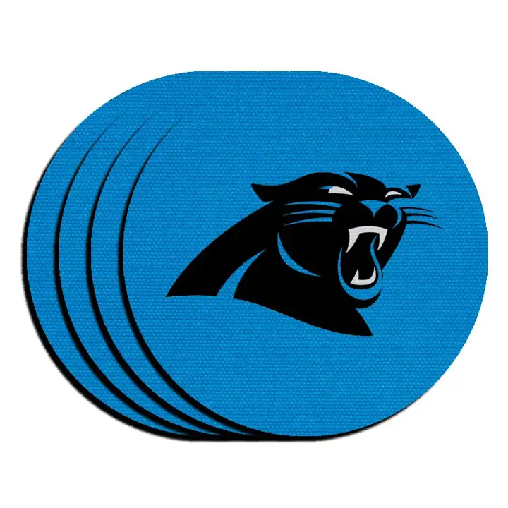 PANTHERS Dessous-de-verre en néoprène, lot de 4