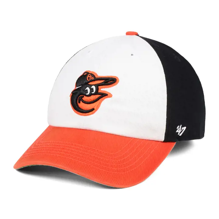 Casquette Oriole '47 Franchise On Field Replica BIRD blanc/noir/orange