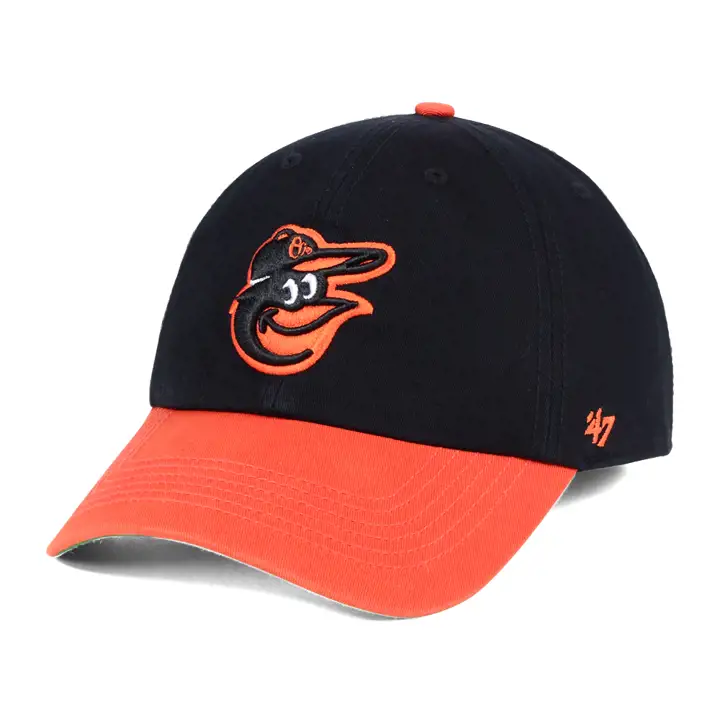 Casquette '47 Franchise Replica Orioles sur le terrain BIRD noire/orange