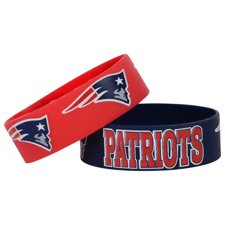 PATRIOTS Large Bracelet 2 paires Aminco rouge/bleu marine