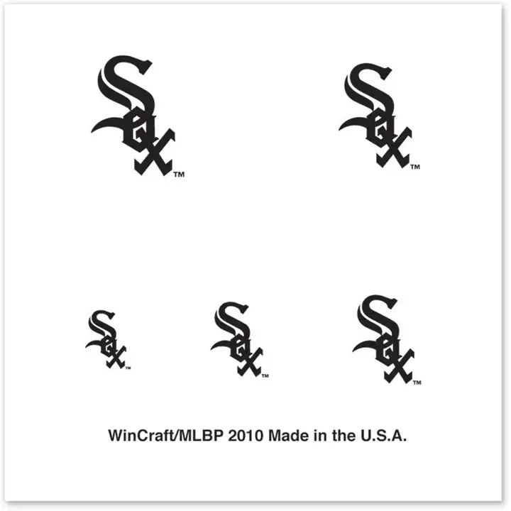 "Tatouage d'ongle WHITE SOX GAGNEZ « SOX »"