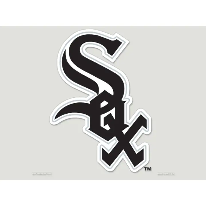 "WHITE SOX Autocollant Découpé 8x8 - Couleur \"SOX\"  noir/blanc"