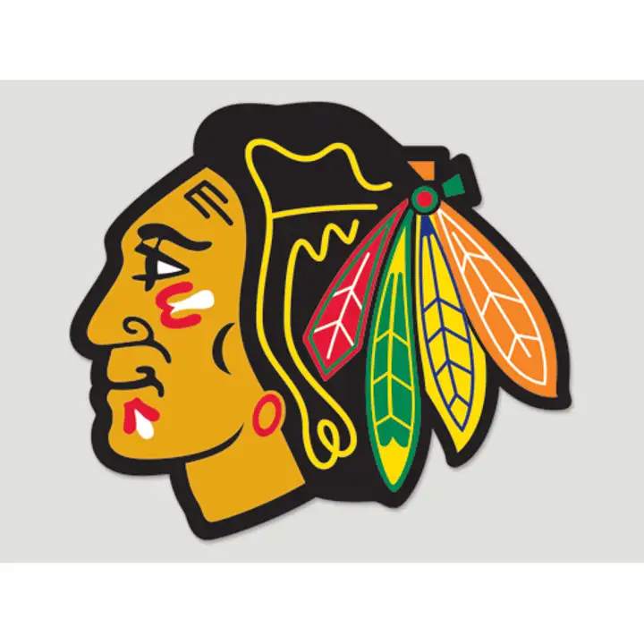 BLACKHAWKS Autocollant Découpé 8x8 - Couleur  Ast