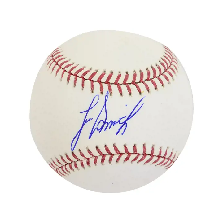 Baseball officiel de la Major League Rawlings autographié par Lee Smith