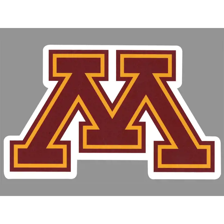 Autocollant auto 20x20 cm Minnesota Golden Gophers