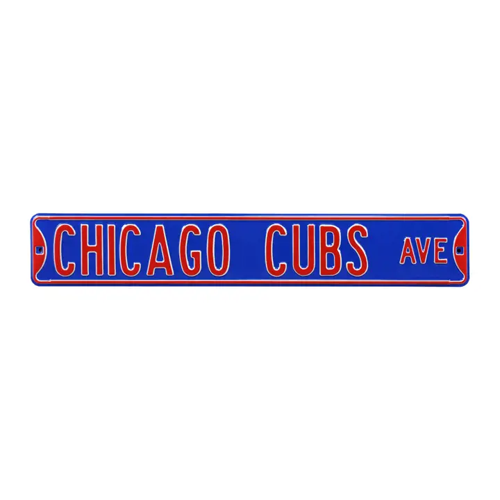 Enseigne de rue authentique CUBS - Bleu avenue