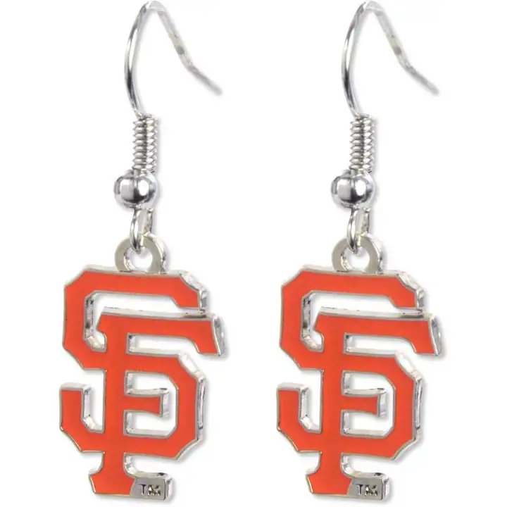 Boucles d'oreilles pendantes logo SF GIANTS Aminco