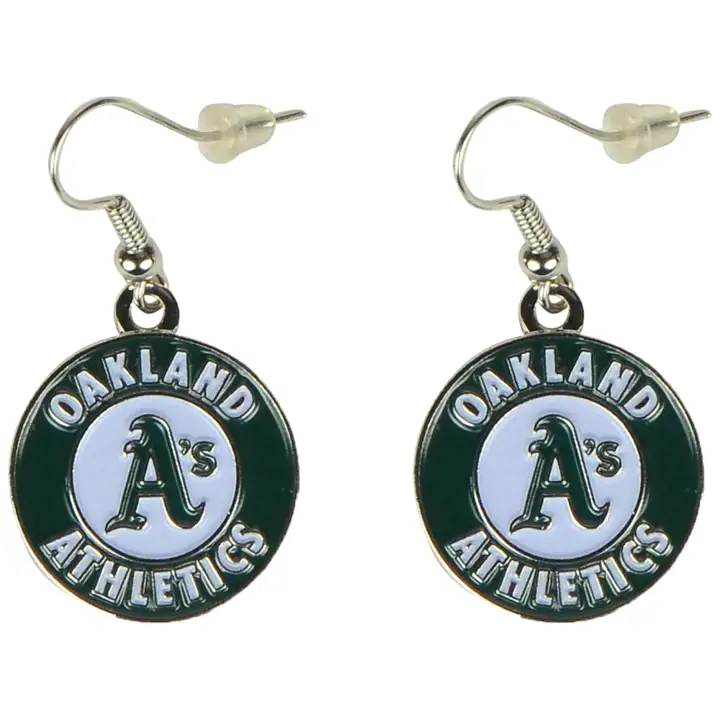 Boucles d'oreilles pendantes Logo A'S Aminco vert/blanc