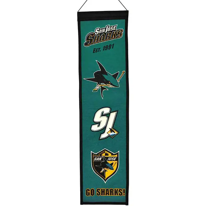 Bannières Héritage des Sharks de San Jose