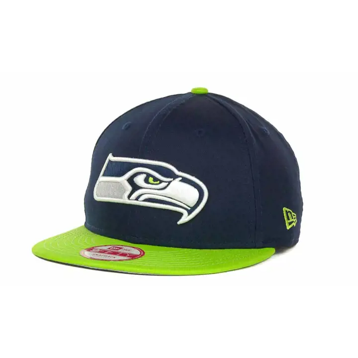 SEAHAWKS Baycik 9FIFTY marine/citron vert