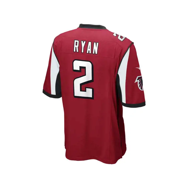 Maillot de match NFL FALCONS Ryan #2 rouge pour enfant