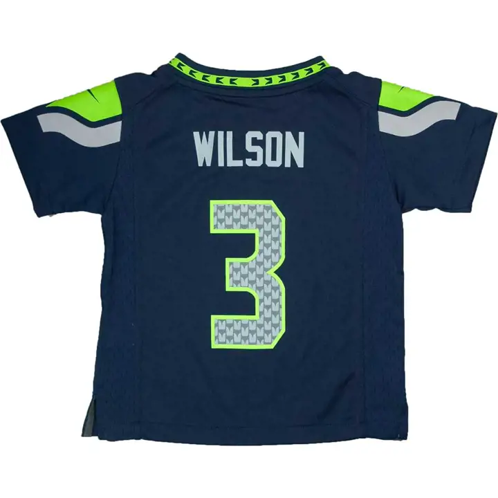Maillot de match NFL pour tout-petit SEAHAWKS Wilson #3 marine