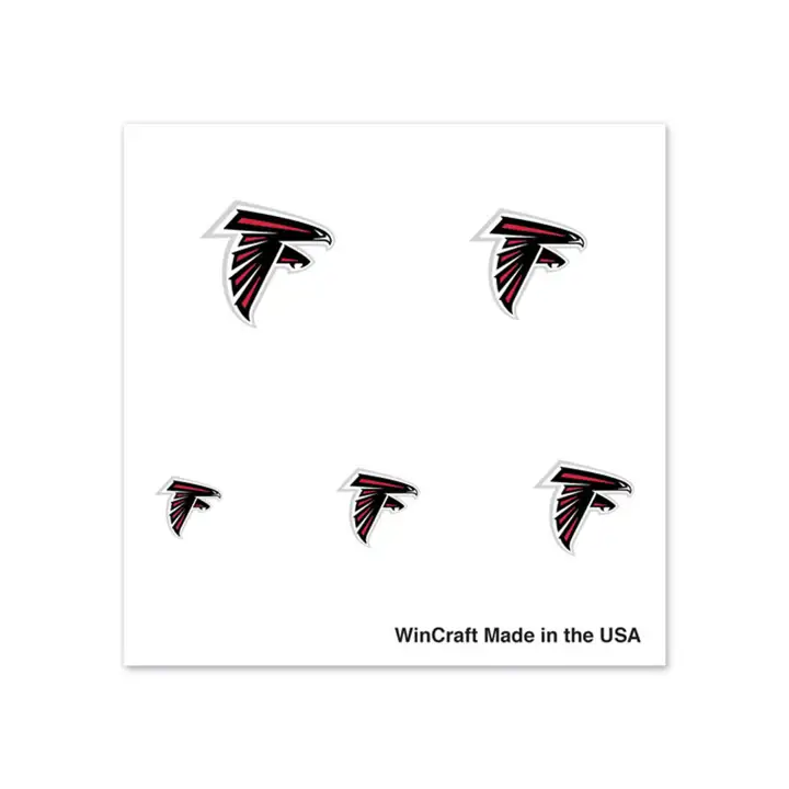 Tatouage d'ongle FALCONS WIN noir/rouge