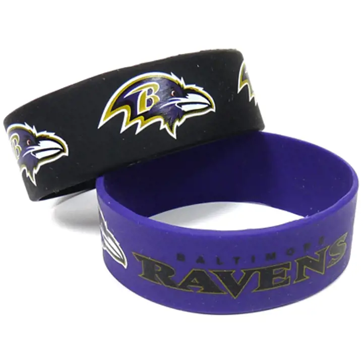 Lot de 2 bracelets larges Aminco Ravens