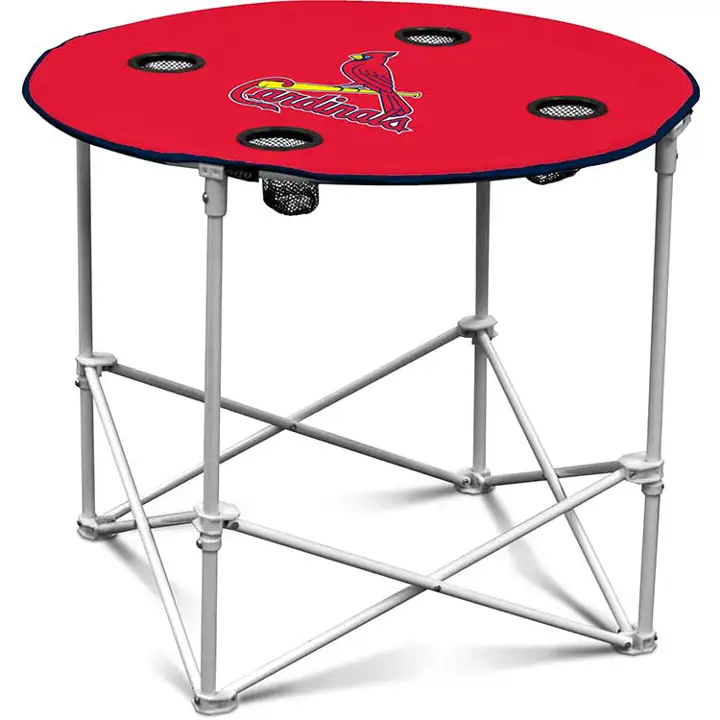 Table pliante ronde en tissu STL CARDS rouge