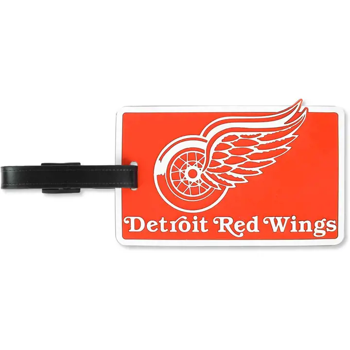 Étiquette de sac souple Red Wings rouge/blanc