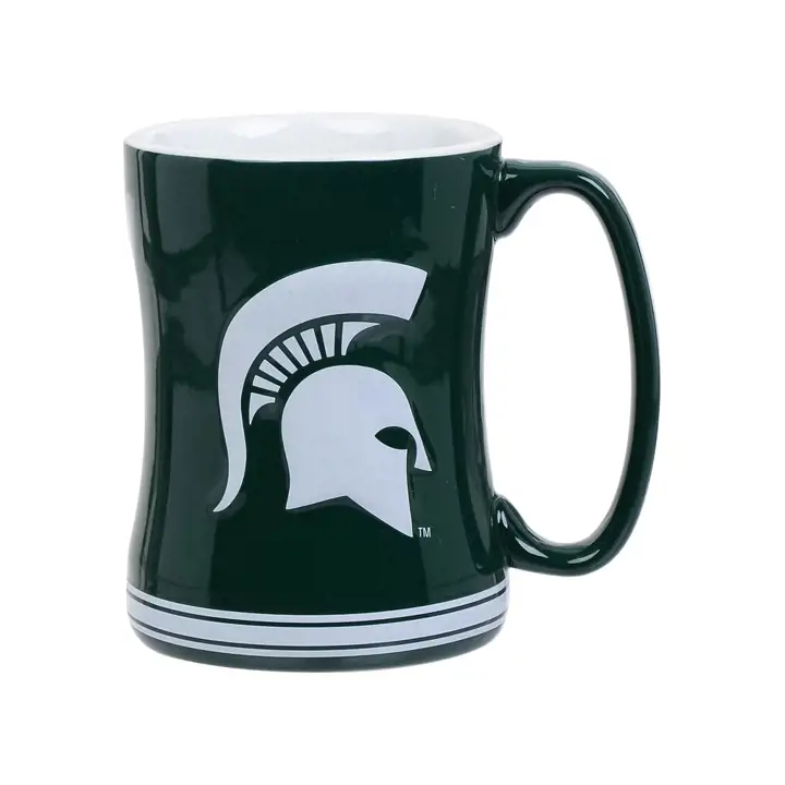 Tasse de soulagement Mich St 14 oz vert foncé/blanc