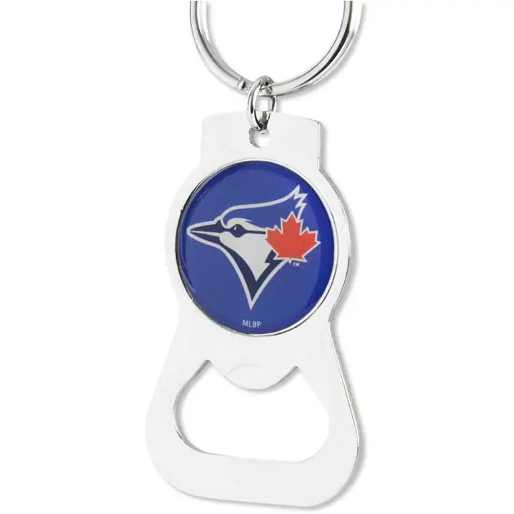 Porte-clés décapsuleur Blue Jays Aminco argent/bleu