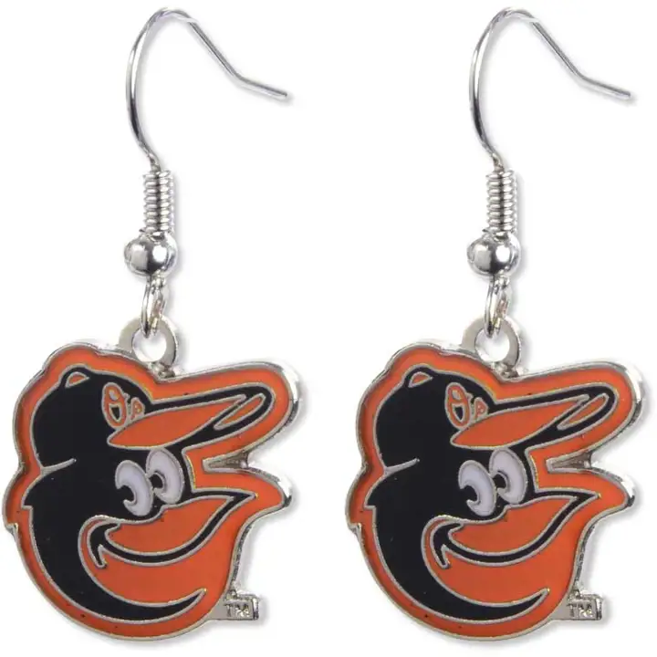 Boucles d'oreilles pendantes logo Orioles Aminco