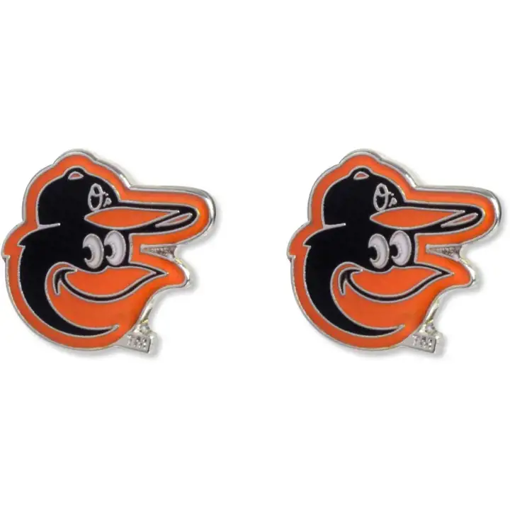Boucles d'oreilles pendantes avec le logo des Orioles Aminco