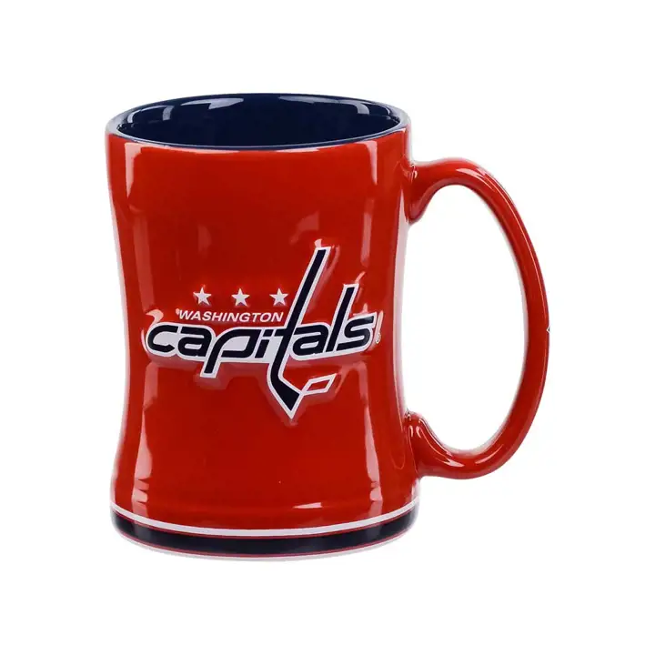 Mug en relief CAPITALES 414 ml rouge/marine