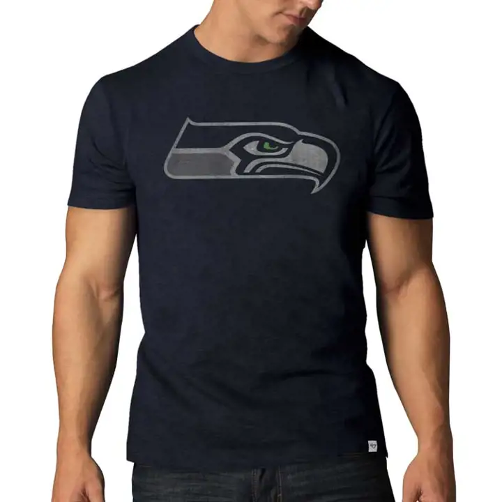 T-shirt SEAHAWKS NFL Grit Logo Scrum SEAHAWK marine