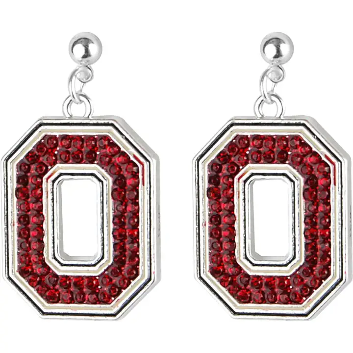 Boucles d'oreilles Ohio State avec logo en cristal