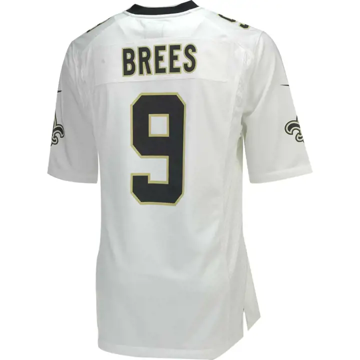 Maillot de football américain SAINTS NFL Brees #9 blanc