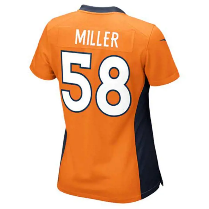 Maillot de match NFL Broncos femme Miller orange