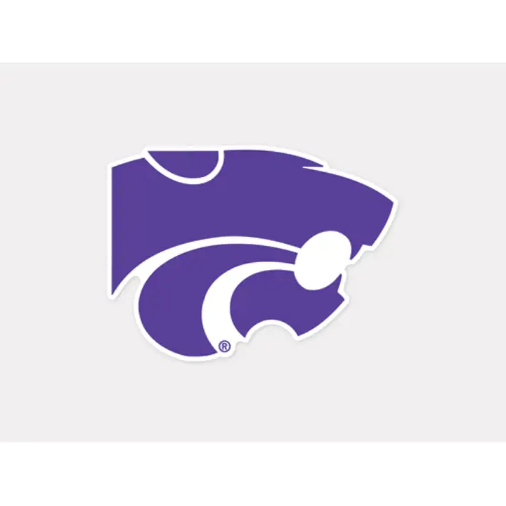Kansas St Die Cut Decal 4x4 - Color