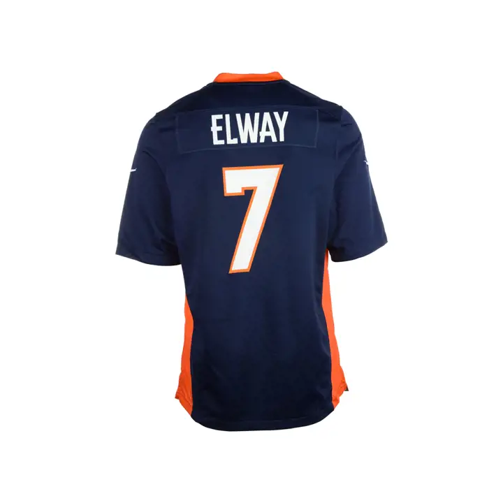 Maillot de match retraité des Broncos de la NFL Elway #7 marine