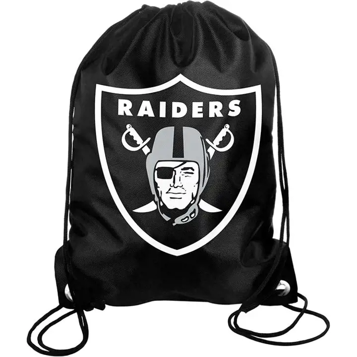 Sac à dos à cordon avec grand logo des Raiders de Las Vegas
