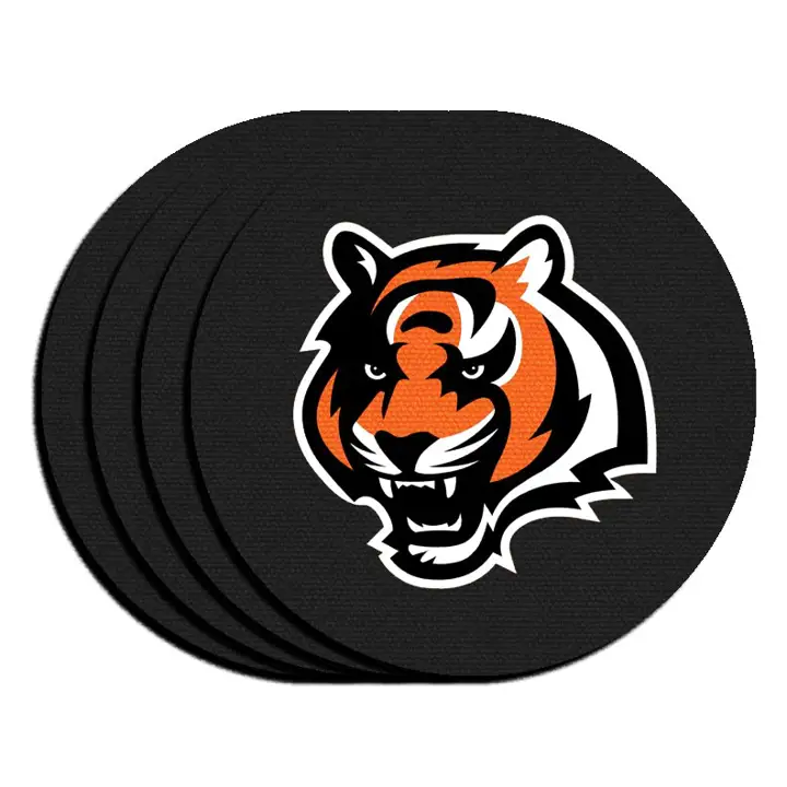 Sous-verres en néoprène BENGALS - Paquet de 4