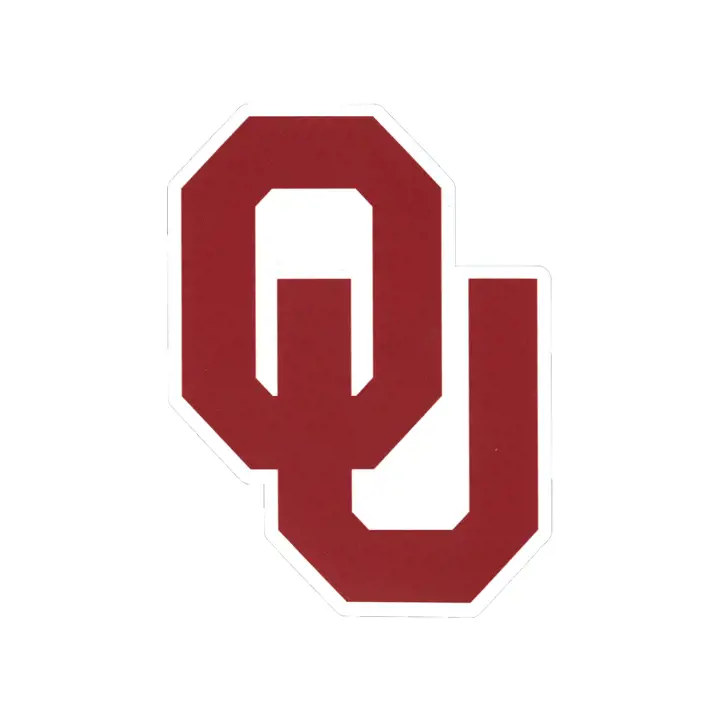 Autocollant découpé de l'Oklahoma 8x8 - Couleur