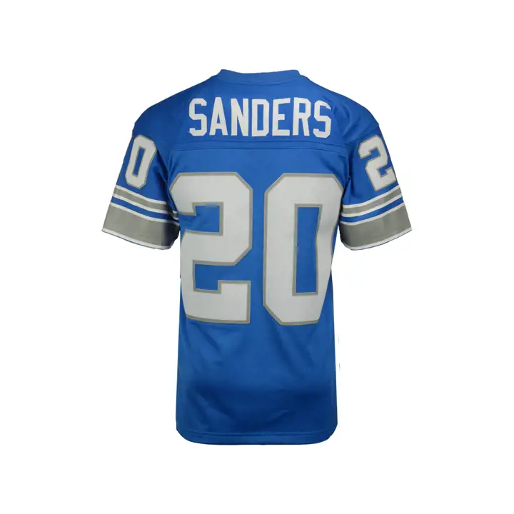 Maillot Rétro LIONS NFL M&N Replica Sanders bleu