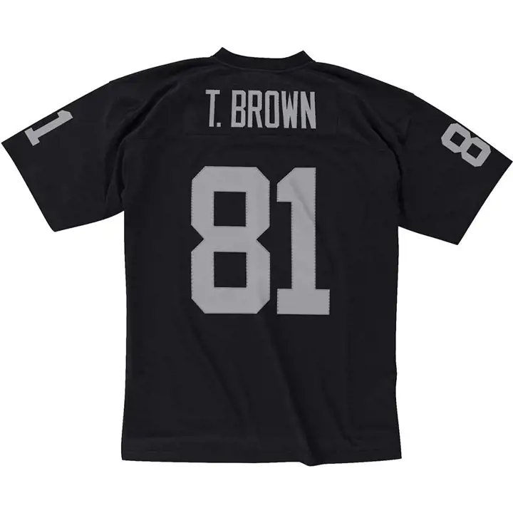 Maillot Rétro Réplique NFL M&N des Las Vegas Raiders Marron #81