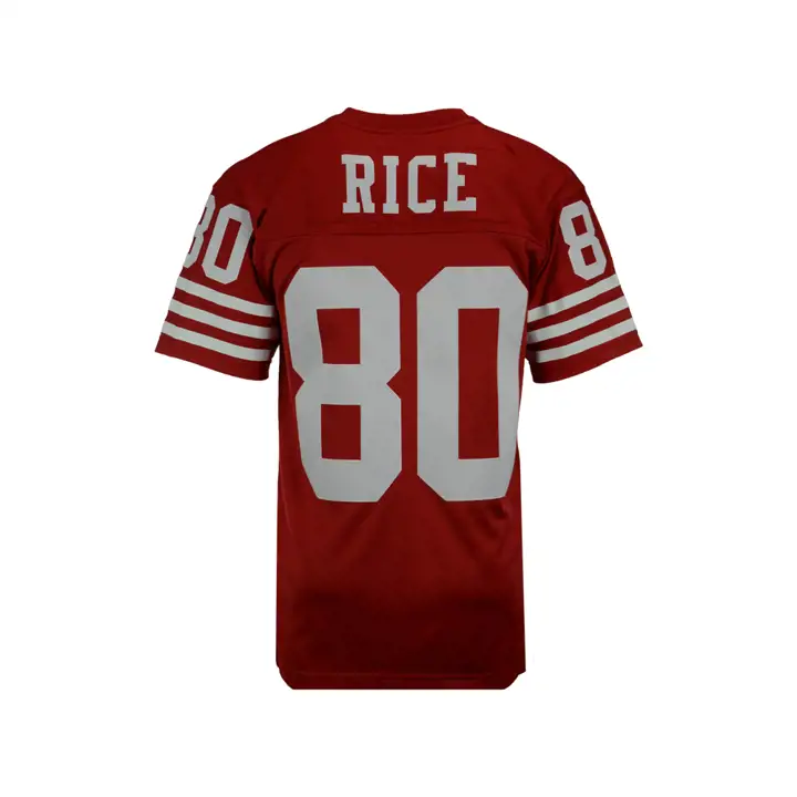 49ERS NFL M&N Maillot Rétro Réplique Rice rouge