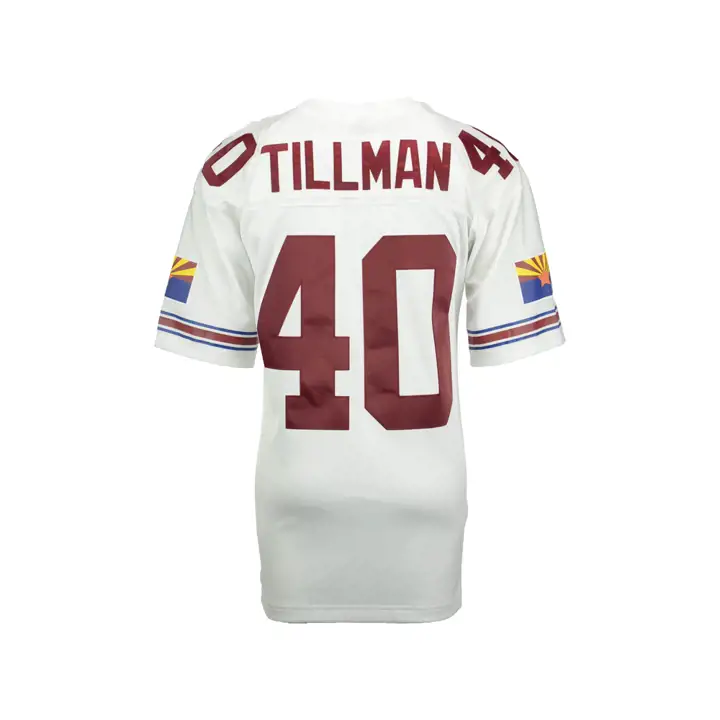 Maillot rétro réplique NFL M&N des AZ CARDS, blanc, modèle Tillman