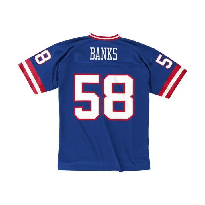 Maillot NFL Rétro M&N Réplique NY Giants Carl Banks bleu