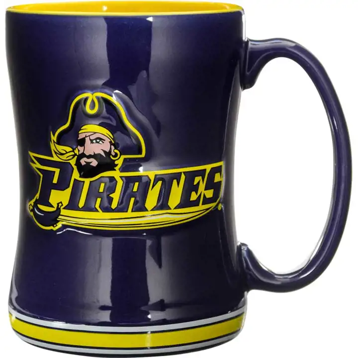 E Carolina Mug en relief 14 oz noir
