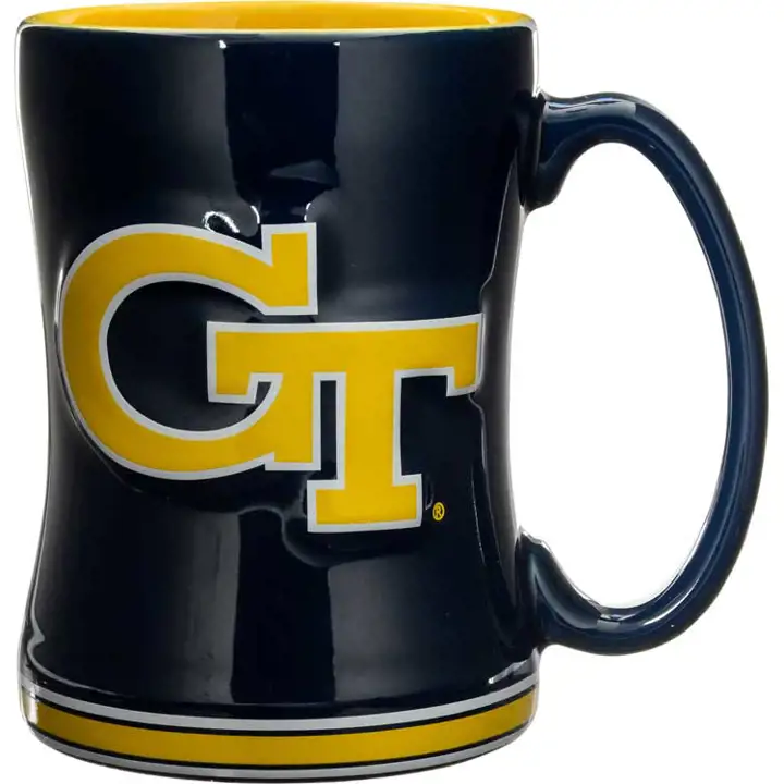 Mug 40 cl en relief noir Ga Tech