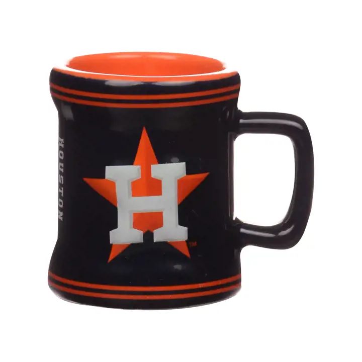 Mini-tasse sculptée ASTROS - 2oz. Nouveau logo noir/orange