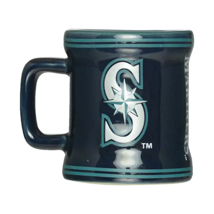 Mini-mug sculpté Mariners - 5 cl. marine/sarcelle
